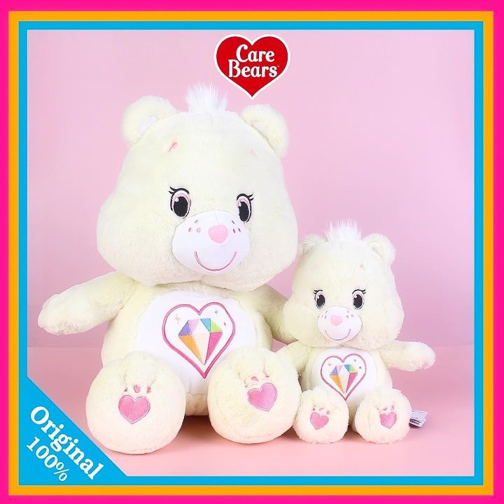 ตุ๊กตาแคร์แบร์-พร้อมส่ง-สินค้าแท้-care-bears-sparkle-heart-bear-สีขาวพลาสเทล-ลิขสิทไทย