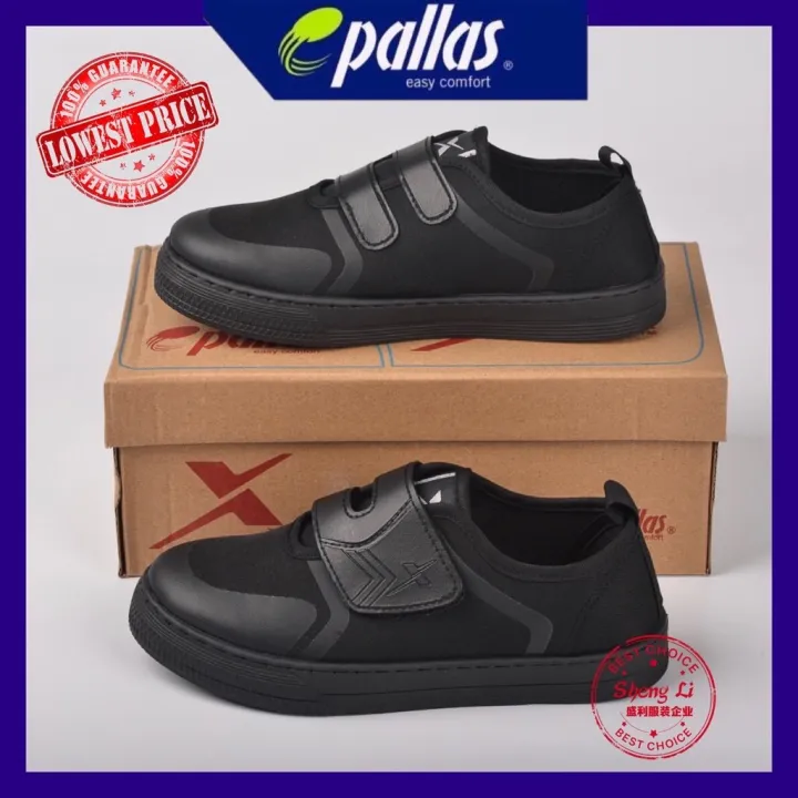 015bk Pallas X Series Kasut Sekolah Hitam Original Lazada