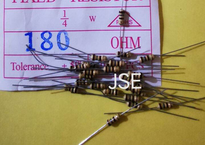 thumbnail interactive-video image 1 of Lighthouse LEDs 360 Ohm 1/4 Watt Resistors – 100pk Axial LED Resistor 360R USA 1 of 5