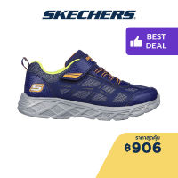 Skechers สเก็ตเชอร์ส รองเท้าเด็กผู้ชาย รองเท้าผ้าใบ Boys S-Lights Dynamic-Flash Rezlur Shoes - 401529L-NVOR Lights, Lightweight