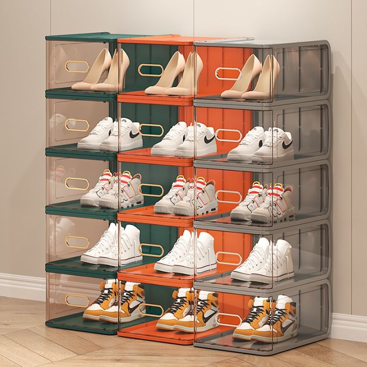 Durable Hard Plastic Shoe Box Storage Box Transparent Shoe Rack