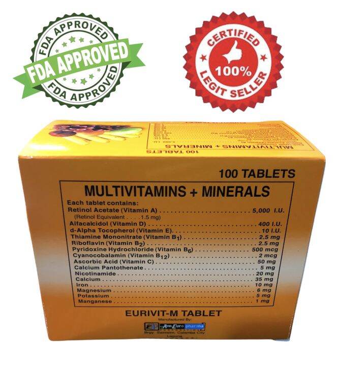 MULTIVITAMINS + MINERALS TABLET (EURIVITM) Lazada PH