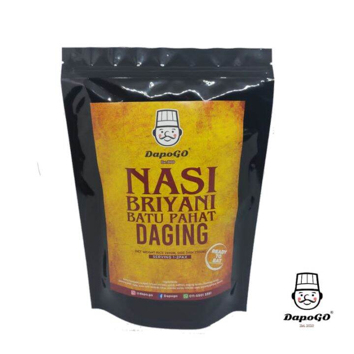 NASI BRIYANI BATU PAHAT+LAUK DAGING (HALAL & PREMIUM) | Lazada