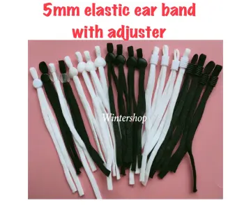 Elastic Band Masks White Black 3mm 5mm 6mm 8mm 10mm 12mm High