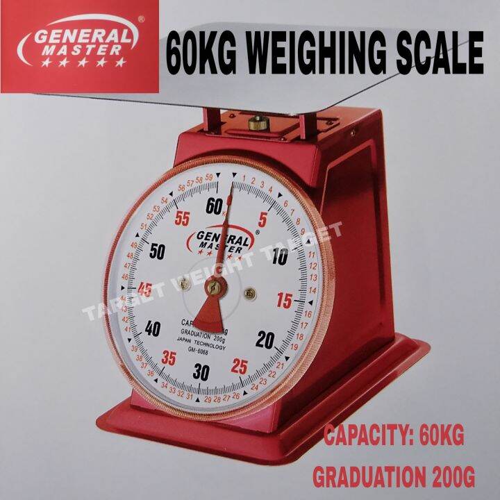60KG Weighing Scale Dial Spring Scale Table Mechanical Scale Timbangan