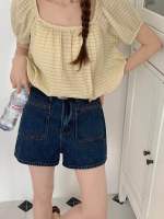 (พร้อมส่ง) LULLA POCKET DENIM SHORT กางเกงยีนส์ขาสั้น