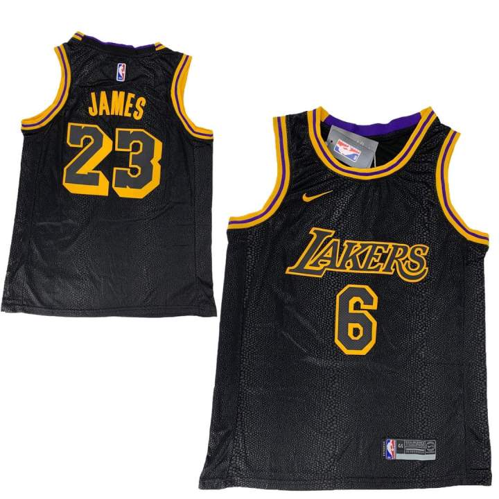 Los Angeles Lakers #6 LeBron James Black Stitched NBA Jersey