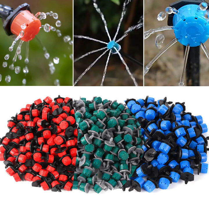 50pcs Adjustable 8hole Dripper Drip Irrigation System Watering Emitter