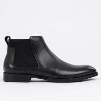 MAC &amp; GILL Chelsea Leather Boot in BLACK original leather soft n comfortable รองเท้าผู้ชายหนังแท้แบบฮาฟทางการ