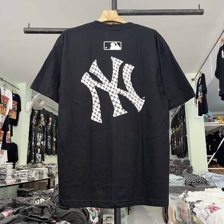 เสื้อยืดโอเวอร์ไซส์ งานป้ายMLBผ้าคอตตอน100%อก44-46 ยาว28-29