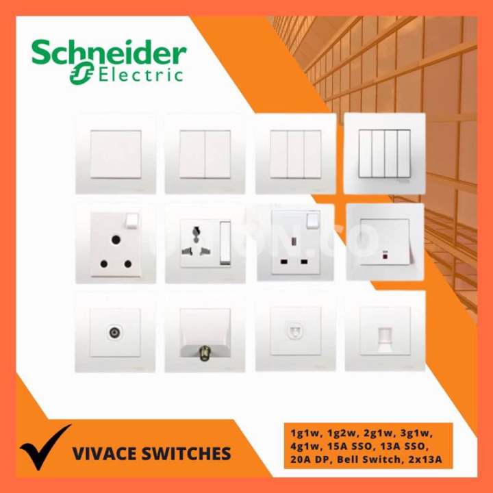 Schneider Vivace Series Switch Socket Outlet Suis Soket Sirim Lazada