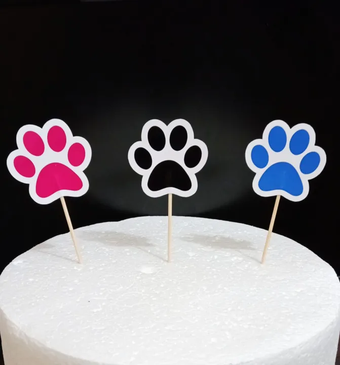 Paw Print cupcake topper (10pcs) | Lazada PH