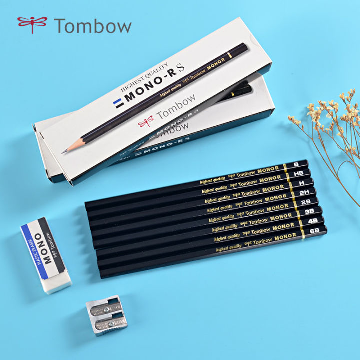 tombow-ญี่ปุ่น-tombow-แมลงปอ-mono-rs-ดินสอสเกตซ์ภาพดินสอ2b-hb-ดินสอเขียนศิลปะสำหรับนักเรียนดินสอสำหรับการสอบด้ามไม้หกเหลี่ยม