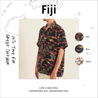 Shirtoria-ลาย Fiji เสื้อเชิ้ตฮาวาย เสื้อเชิ้ตแขนสั้นฮาวาย เสื้อเชิ้ตแขนสั้น NonIron