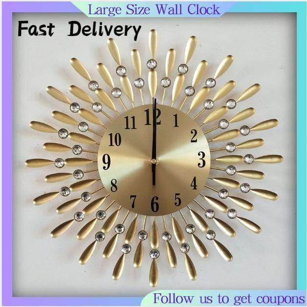 38X38 50x50cm Metal Wall Clock Big Size Wall Clocks For Living Room