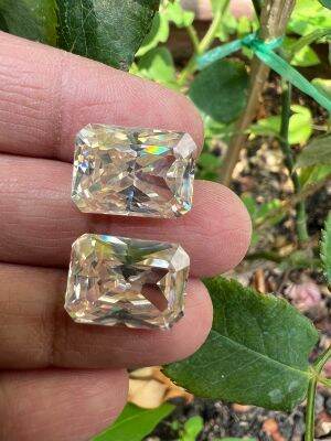 Cz champange Diamond 11x16mm Total 2 pieces