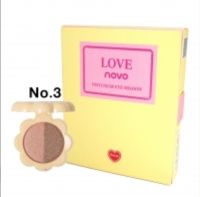 Novo Love Two Colors Eyeshadow No.03 อายแชโดว์ตลับน่าร๊าก แพคเกจรูปดอกไม้