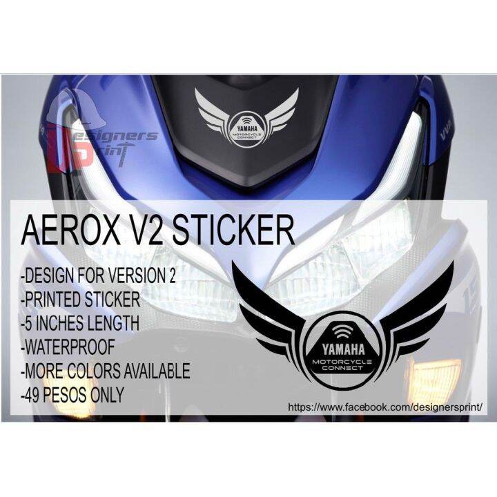 Aerox Version 2 Stricker V Fairings Sticker, Cut Out Sticker