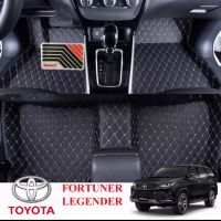 Car Floor Mats TH พรมปูพื้นรถยนต์เข้ารูป 100% [Toyota Fortuner Legender ปี2022-2023 ] พรมปูพื้นรถยนต์หนังแท้ เกรดA (PVC) ขนาดฟรีไซส์ พรม6D ชุด 7ชิ้น สินค้าพร้อมส่ง