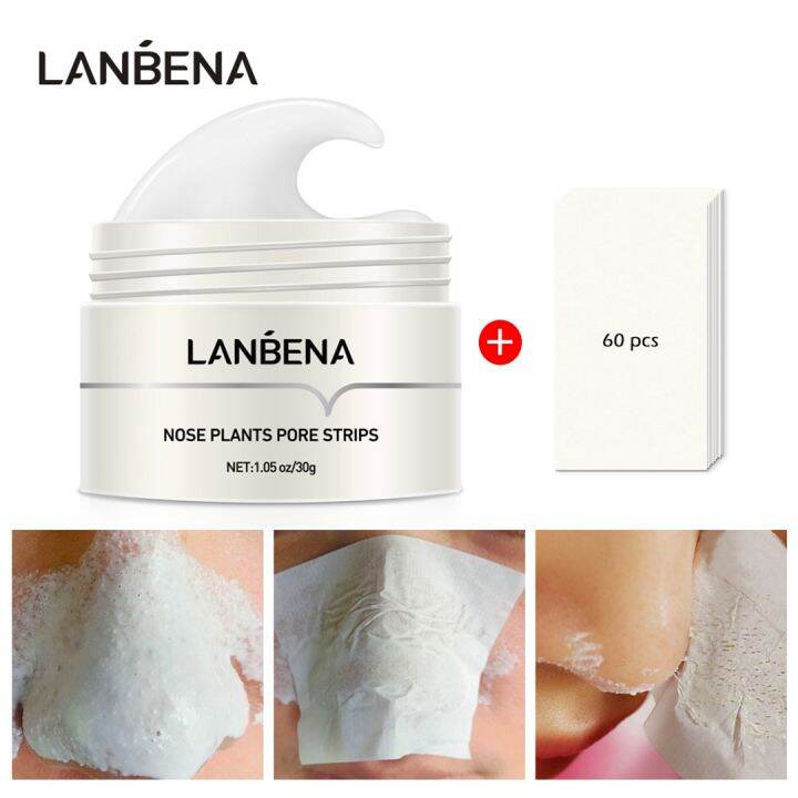 Lanbena Blackhead Whitehead Remover Strips Pore Minimizer Acne