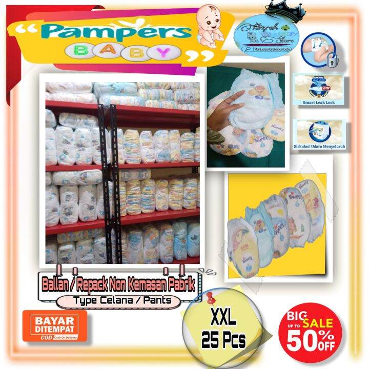 Pampers Ballan Isi 25 Ukuran XXL Murah - Pampers Repack Isi 25 Ukuran ...