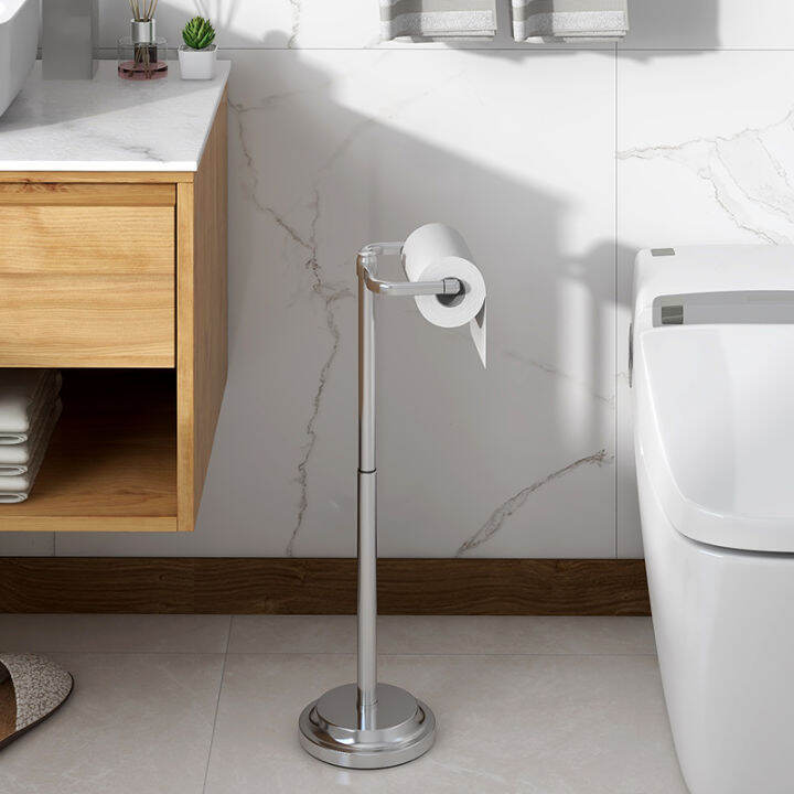Floor Guard Floor Stainless Steel Vertical Toilet Paper Holder Kitchen