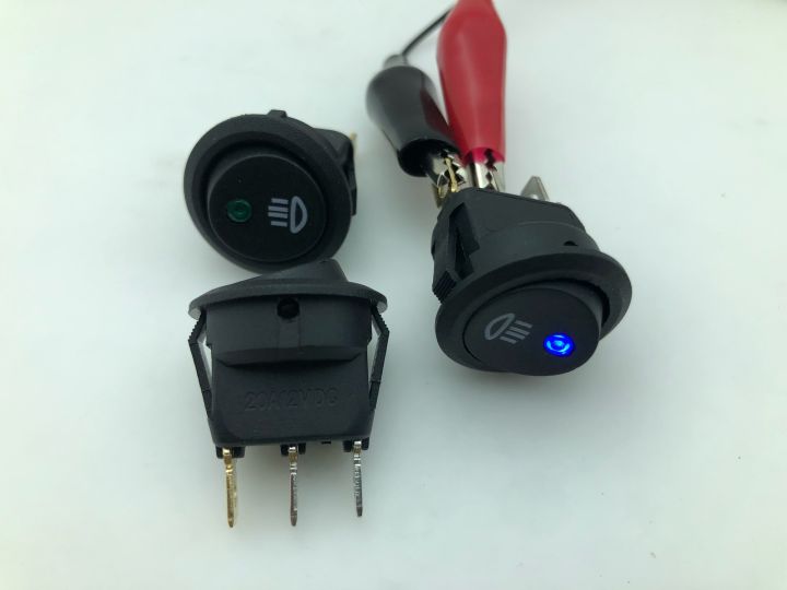 12v-โคมไฟกลมตาชนิดเรือสวิทช์เปิด20mm-รอบด้านล่างแมวสีฟ้าตารถปรับเปลี่ยนสีฟ้าสีแดงสีเขียวอย่างละ1