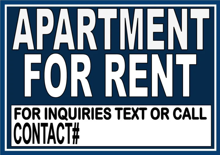 Apartment for rent signage laminated Lazada PH