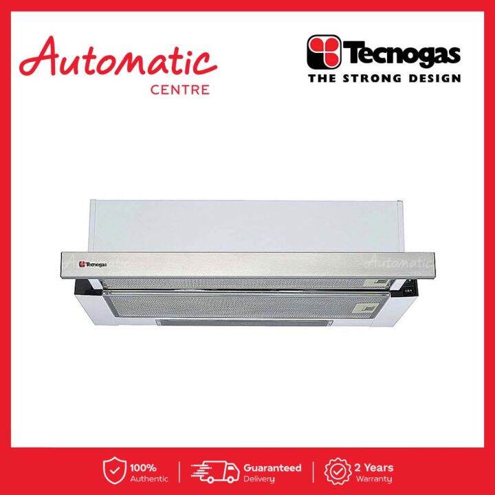 Tecnogas TRH6022IX 60cm Telescopic Range Hood with Double Motor and 3