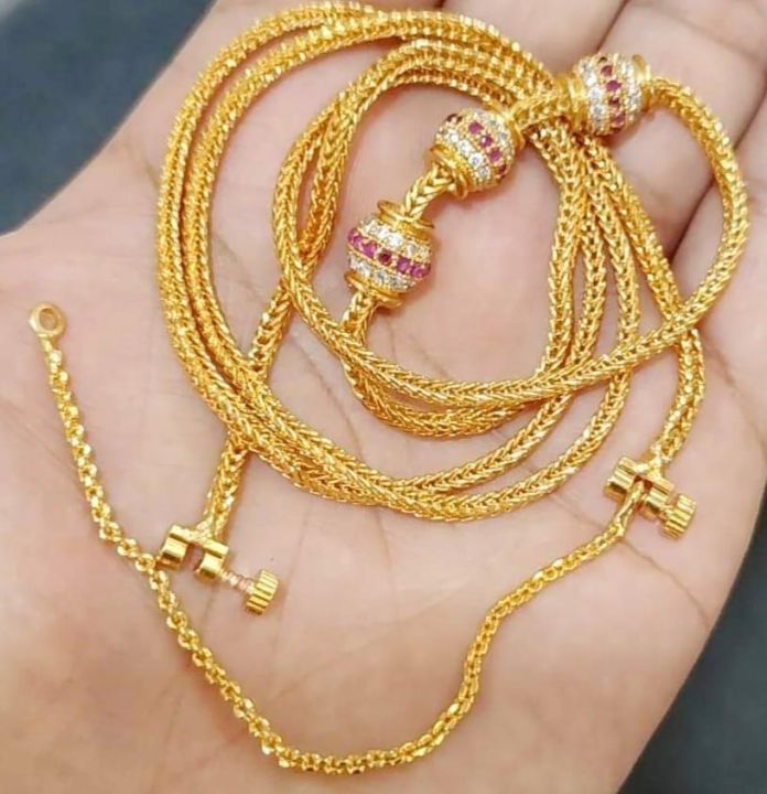 One Gram Gold Jewellery Ideas For Daily Wear Thali Kodi Chain