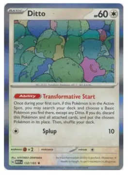 Pokemon - Ditto 107/159 - Crown Zenith - Reverse Foil Card