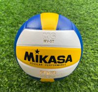 วอลเลย์บอล Mikasa MV-5T เบอร์ 5หนังพียู PU หนังอัด รับประกันของแท้ 100% คุณภาพดีหนังนิ่มไม่เจ็บมือ รับ