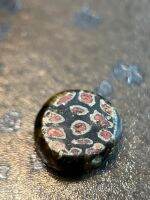 BG013 ลูกปัดแก้วโมเสกโบราณ ขนาด: 13.95mm./ Ptolemaic Mosaic Glass Bead size:13.95mm.