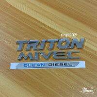 โลโก้*TRITON MIVEC+CLEAN DIESEL ติดท้าย มิตซูบิชิ ไททัน ( ราคายกชุด 3 ชิ้น )