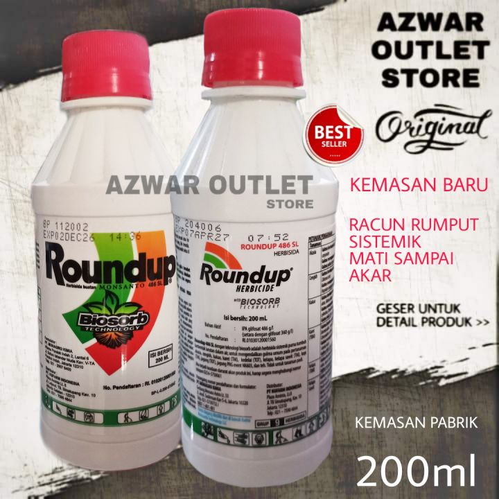 Racun Rumput Dan Tanaman Liar 200ml Herbisida Sistemik Roundup