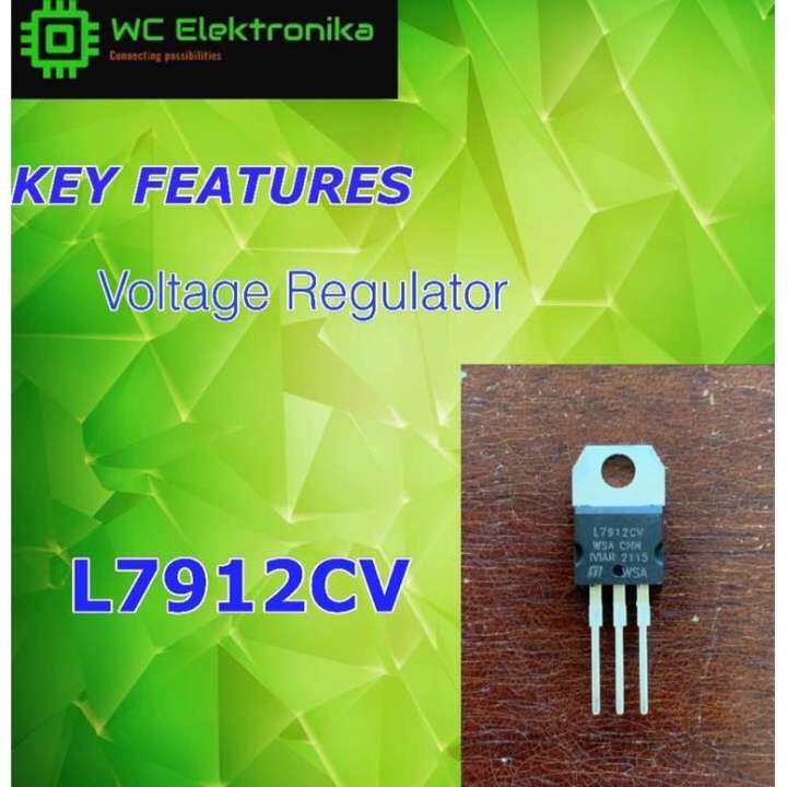 2Pcs- LM7912 L7912CV L7912 7912 12V 1.5A Voltage Regulator IC 3 Pin Leads TO -220 Package Fixed 12V Negative Voltage Regulator IC Chip Udvabony BDonline Shop Bangladesh
