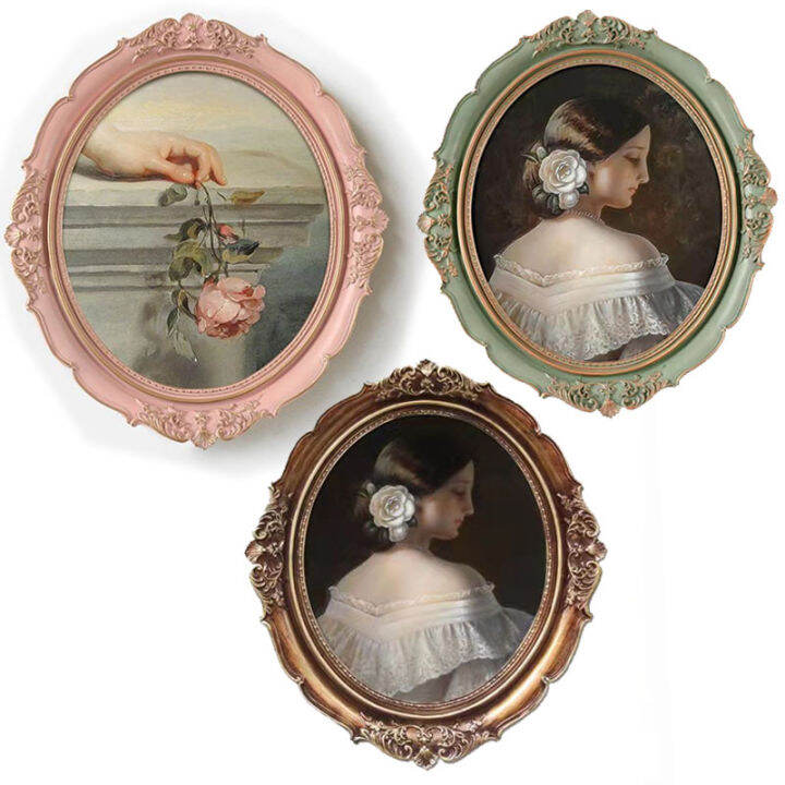 Khung Ảnh Cổ Điển 12 Inch Khung Tranh Hình Bầu Dục Kiểu Pháp Treo Tường Để  Bàn Tranh Treo Tranh Tường Trang Trí Tường Ảnh Phòng Khách Phong Cách Châu  Âu |