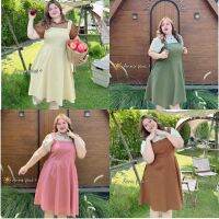 ชุดเอี้ยม+ เสื้อคอปกน่ารักๆ อก40-52# สาวอวบอ้วน Plus Size