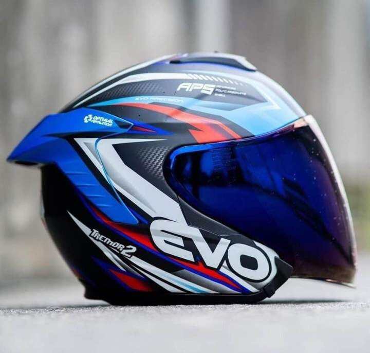 EVO RX5 Tremor 2 Half face Helmet ICC Sticker Dual Visor Helmet