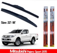 ที่ปัดน้ำฝน ใบปัดน้ำฝน ซิลิโคน ตรงรุ่น Mitsubishi Triton 2015 ไซส์ 22-18 ยี่ห้อ Diamond กล่องแดง