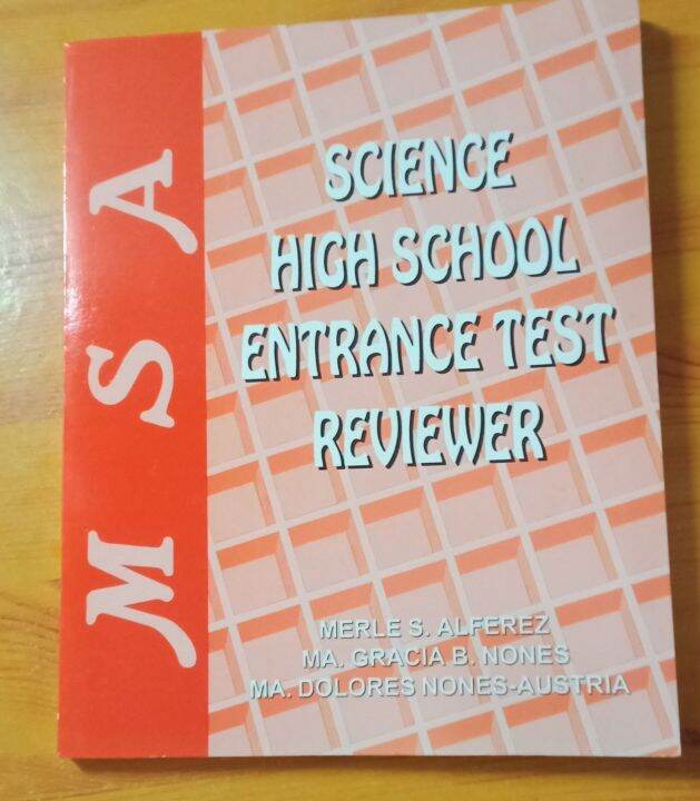 M S A/Science High School Entrance Test Reviewer Lazada PH