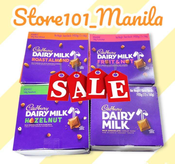 Cadbury 160g (1 Box / 12 packs of 160g) Expiration 2024 Lazada PH