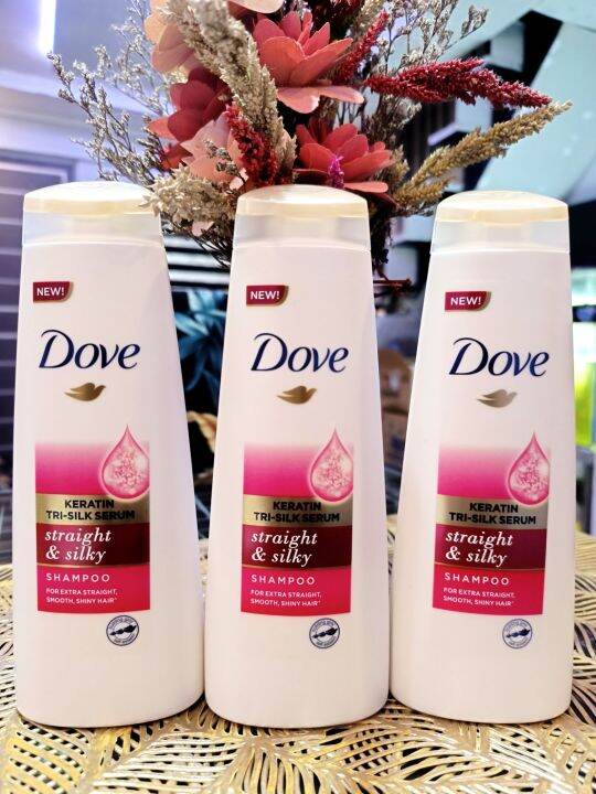 Dove Shampoo Keratin TriSilk Serum Straight and Silky 340ml Lazada PH
