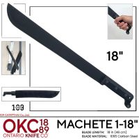 MACHETE ONTARIO 18นิ้ว มีดเดินป่าคู่ตัวของทหารอเมริกา พร้อมปลอกใส่ผ้าไนล่อน MADE IN U.S.A.