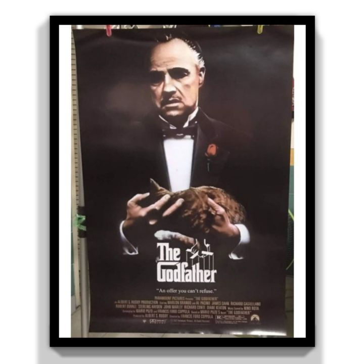 โปสเตอร์หนังthe-godfather-ภาค1และ2-แผ่นใหญ่-งานพิมพ์ใหม่-ขนาด23-5x34-5นิ้ว