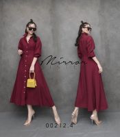 (นางแบบใส่ชุดขาย) V2 SM​ BasiCity Maxi shirT DreSS เดรสเชิ้ต เดรสยาว เปิดกระดุมหน้า เรียงยาว แม็กซี่เดรส ปกเชิ๊ตดีเทลเบสิค เย็บเอวเข้ารูปดูมีสัดส่วน กระโปรงยาวทรงเอ มีกระเป๋าล้วง ใส่สบาย ใส่ได้ทุกกาลเทศะ​ **งดรับลค.ดราม่า