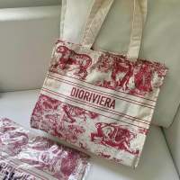 กระเป๋าผ้า Dior CANVAS VIERA CANVAS BAG สีแดง สินค้าพรีเมี่ยม