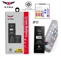 XTRA แบตโทรศัพท์ เพิ่มความจุ IPhone11 3500mAh รับประกัน 1ปี เเถมไขควง แถมกาวติดแบตเตอรี่ เเถมสายชาร์จ เเถมกาวกันน้ำ