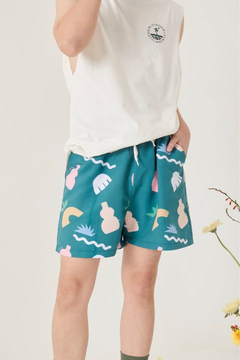 กางเกงขาสั้น-flower-amp-sea-shorts