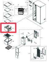 อะไหล่แท้ศูนย์/ช่องแช่ของตู้เย็นซัมซุง/ASSY CASE BASKET-UP DRAWER MODULE;RS5000/DA97-19924A